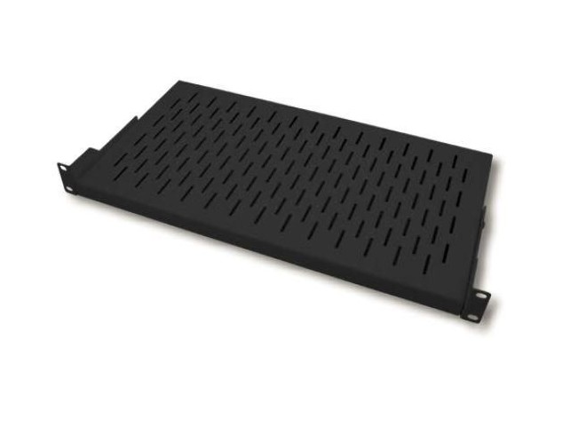 MicroConnect Shelf 19" 1U, Depth Adjustable  Depth 250mm, Black Grey