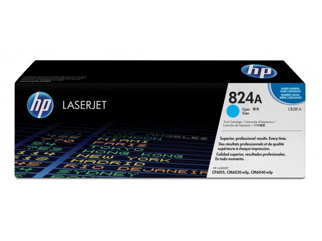 HP Toner Cyan With Colorsphere  824A, 21000 pages, Cyan, 1