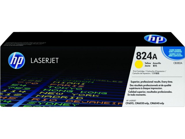 HP Toner Yellow With Colorsphere  824A, 21000 pages, Yellow, 1