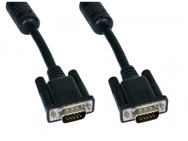 Cables Direct 1M Black SVGA Male - Male  1m SVGA, 1 m, VGA (D-Sub),