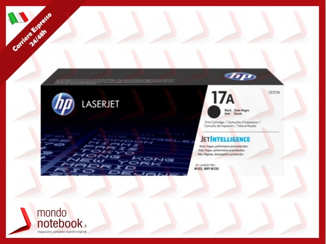 TONER HP CF217A N.17A Nero 1.600PP X LASERJET M102A M102W M130FW M130NW M130A M130FN