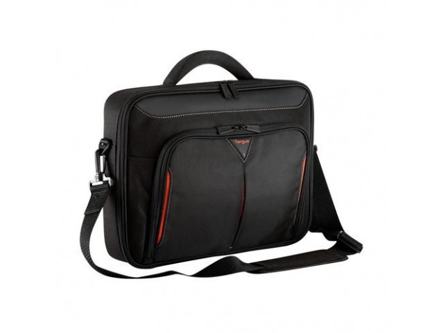 Targus Classic+ Clamshell, Black/Red  For 13-14.3" Wide Laptop