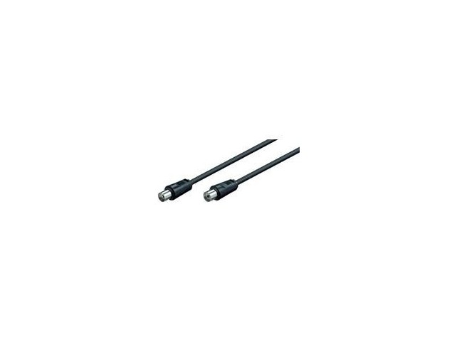 MicroConnect Coax M-F 5m Black 75 Ohm  Double Shielded