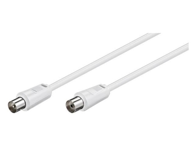 MicroConnect Coax M-F 5m White 75 Ohm  Double Shielded