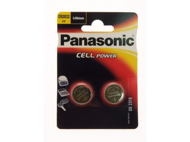 Panasonic CR2032, 3V, 220mAh  Li-Ion