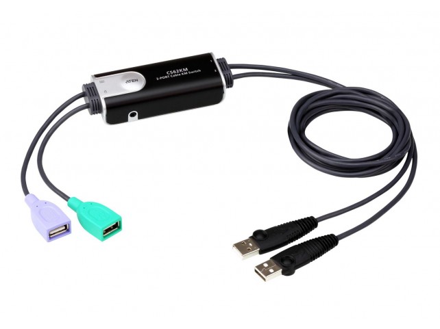 Aten 2-Port USB Boundless Cable KM  Switch 2-Port USB Boundless