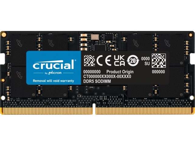 Crucial RAM 16GB DDR5 4800MHz CL40 Memoria Laptop CT16G48C40S5
