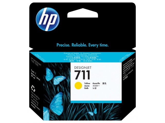 HP Ink Yellow No.711 29ml  711 29-ml Yellow DesignJet
