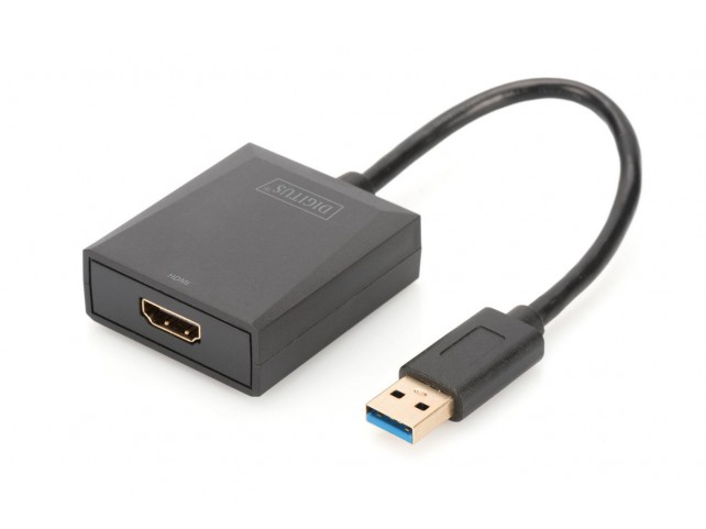 Digitus USB 3.0 to HDMI Adapter,  1080p Input USB, Output HDMI