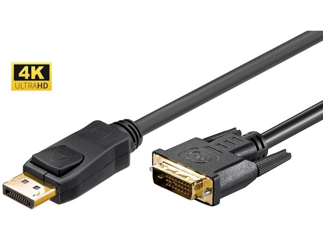 MicroConnect DisplayPort to DVI-D Cable 1m  DP v1.2- DVI-D 24+1,