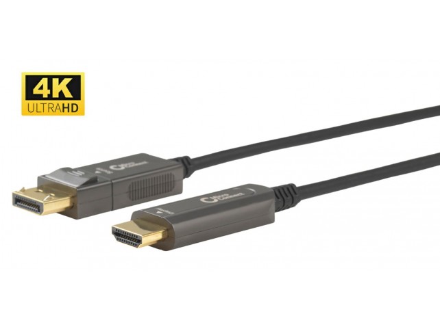 MicroConnect Premium Optic DP - HDMI Cable  15m cable, DP 1.4 - HDMI 2.0