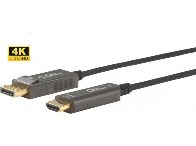 MicroConnect Premium Optic DP - HDMI Cable  20m cable, DP 1.4 - HDMI 2.0