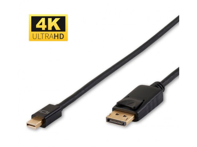 MicroConnect 4K Mini Displayport to  Displayport 0.5m 1.2v Black,
