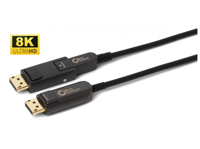 MicroConnect Premium Optic Mini DP-DP Cable  Mini DP+DP adapter-DP 1.4 50m