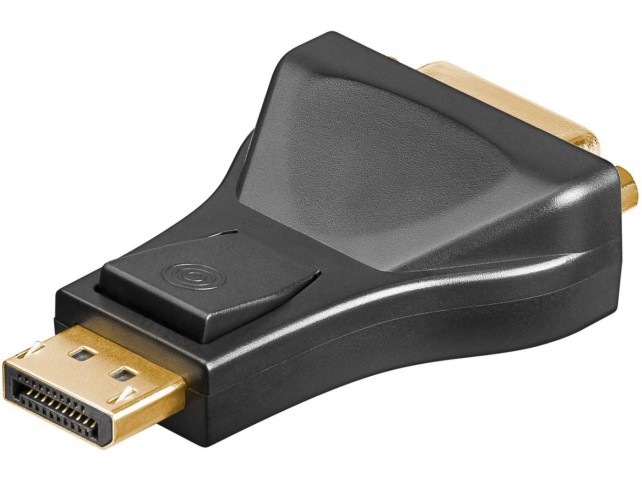 MicroConnect Adapter Displayport to DVI M-F  Black DVI-I 24+5 Dual Link