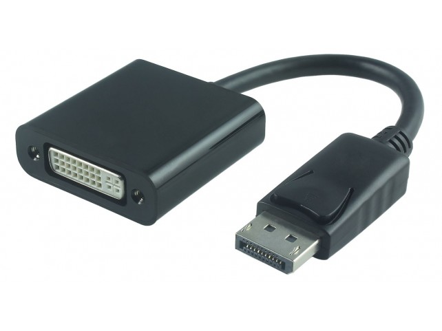 MicroConnect Displayport v1.2 to DVI M-F  DVI-I 24+5, Dual link 0.15m