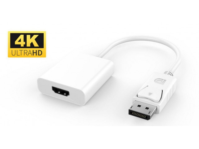 MicroConnect Active Displayport Adapter 1.2  DP male to HDMI female, White,