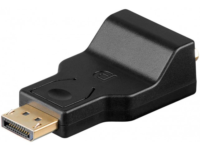 MicroConnect Adapter Displayport-VGA  M-F, Black Gold-plated plugs