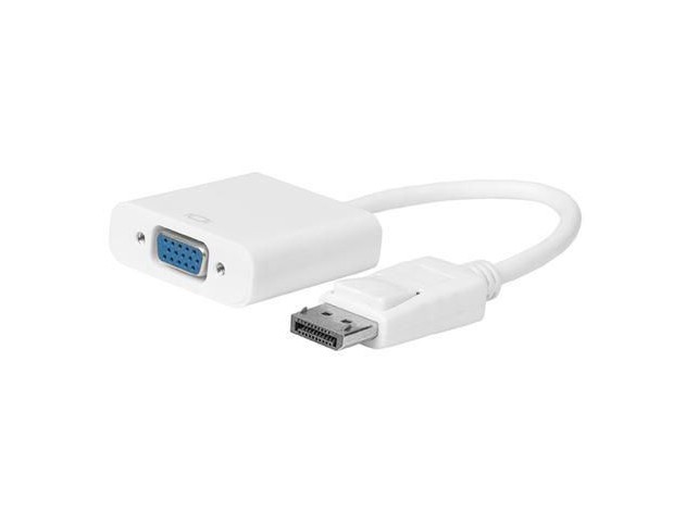 MicroConnect Displayport-VGA M-F, 15cm  White, V1.2, Active