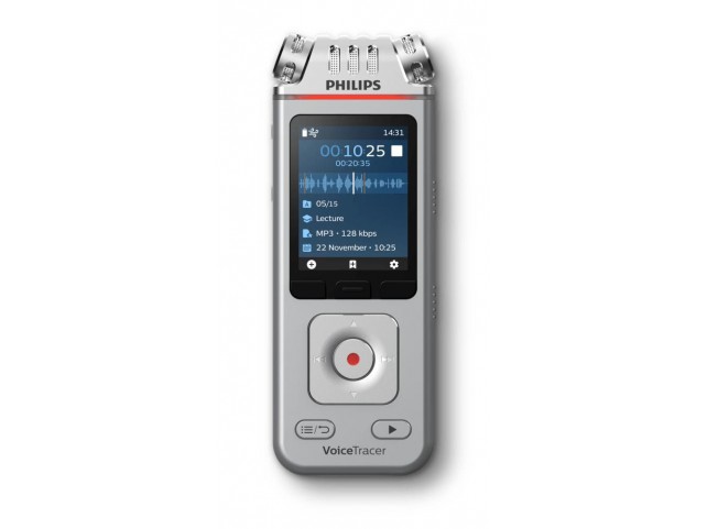 Philips Acer Dvt4110/00 Dictaphone  Flash Card Chrome, Silver