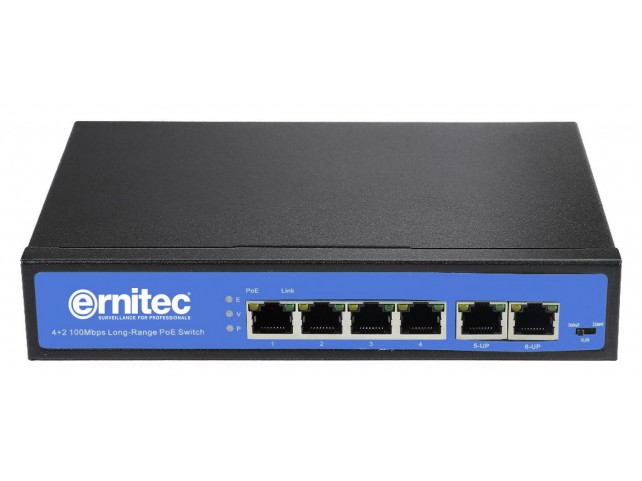Ernitec Unmanaged, (10/100/), Full  duplex, Power over Ethernet