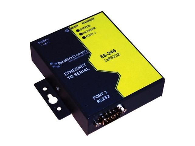 Brainboxes Ethernet 1 Port RS232  ES-246, Wired, RS-232,