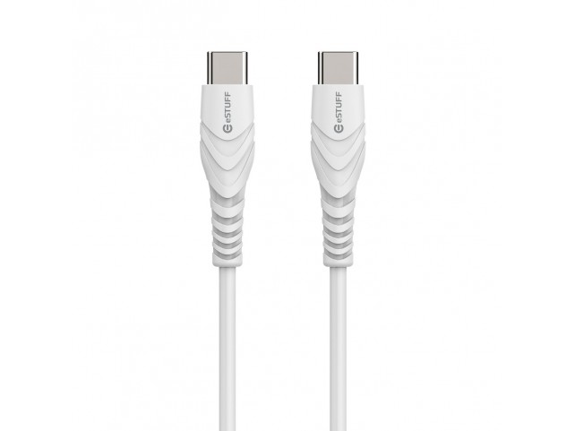 eSTUFF USB-C - C Cable 2,0m White  USB-C Male - USB-C Male