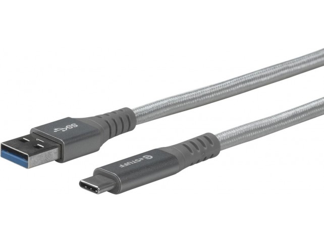 eSTUFF USB-C - A Cable 1m Grey  USB-C Male - USB-A Male Allure