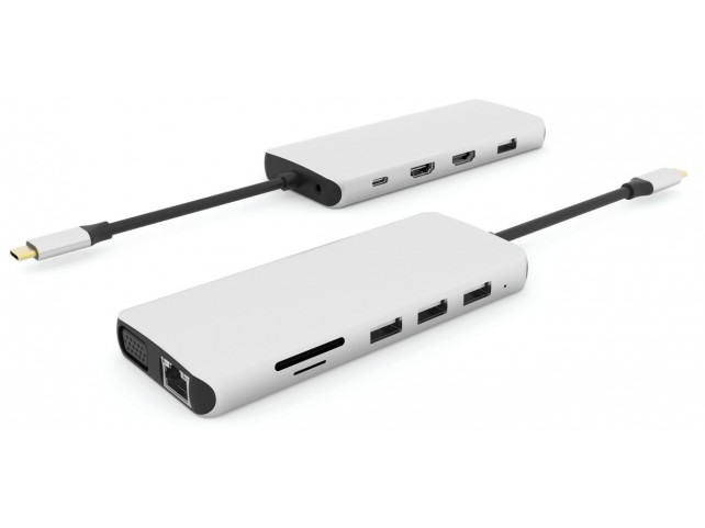 eSTUFF USB-C 12-in-1 Mobile Dock  USB 3.2 Gen 1 (3.1 Gen 1)