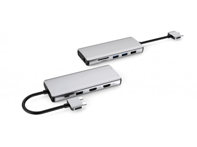 eSTUFF USB-C 12-in-1 Mobile Dock for  MacBook Pro USB 3.2 Gen 1