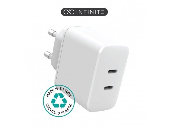 eSTUFF INFINITE USB-C Charger EU PD  35W Dynamic. 2 x USB-C.