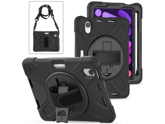 eSTUFF AUSTIN Defender Case iPad  Mini 6 with hand strap and