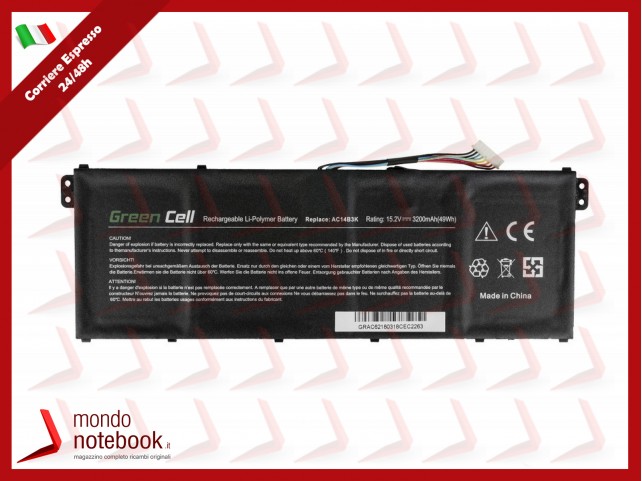 Batteria Compatibile Alta Qualità ACER Aspire 5 A515 A517 E15 ES1-512 ES1-533 - 3200mAh