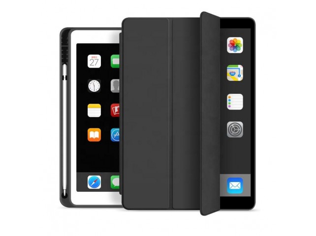 eSTUFF SEATTLE Pencil Case iPad 9.7  2018/2017. Black PU leather
