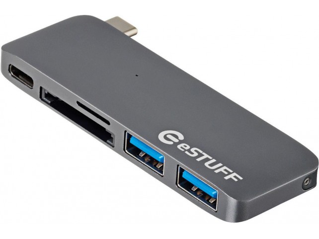 eSTUFF USB-C Slot-in Hub Space Grey  Allure Series
