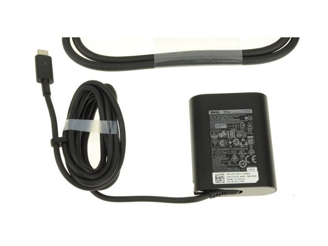 Dell AC Adapter, 30W, 19.5V, 3  Pin, Type C, C6 Power Cord