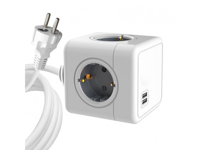 ProXtend 4-way Schuko Power Cube 1.4M  White