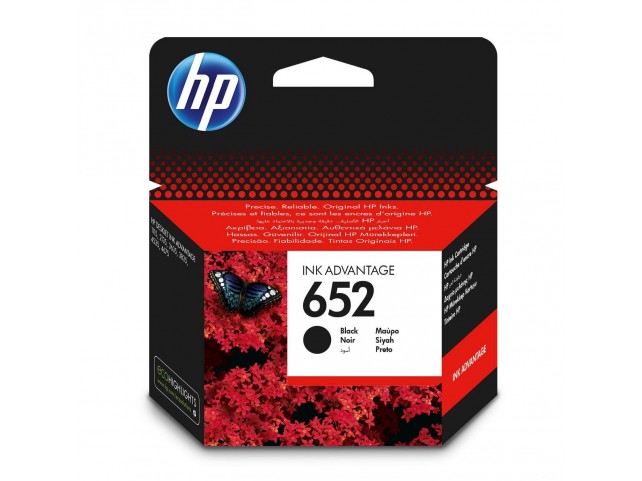 HP Ink 652 Black  652, Original, Pigment-based