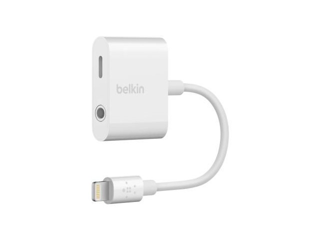 Belkin 3.5 MM AUDIO+CHARGE 4in Wht  RockStar, White, 3.5mm,