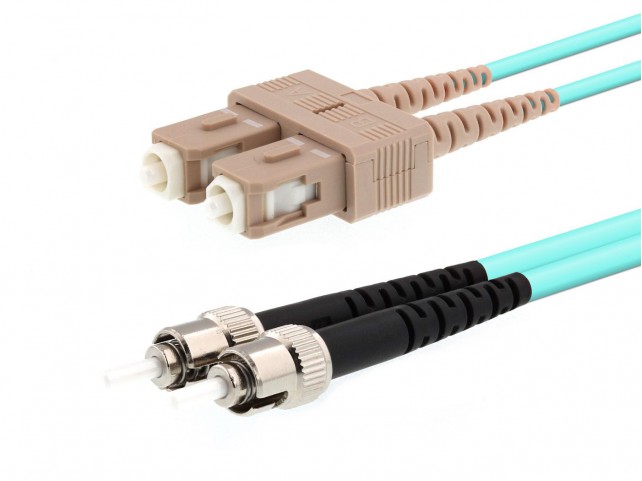 MicroConnect ST/UPC-SC/UPC 2m  OM3  MM Duplex LSZH OD: 2mm, 0.3dB