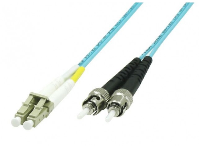 MicroConnect LC/UPC-ST/UPC 2m OM3  MM Duplex LSZH OD: 2mm, 0.3dB