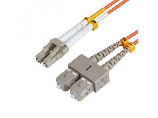 MicroConnect LC/UPC-SC/UPC 2m OM1  MM Duplex OD: 2mm, 0.3dB