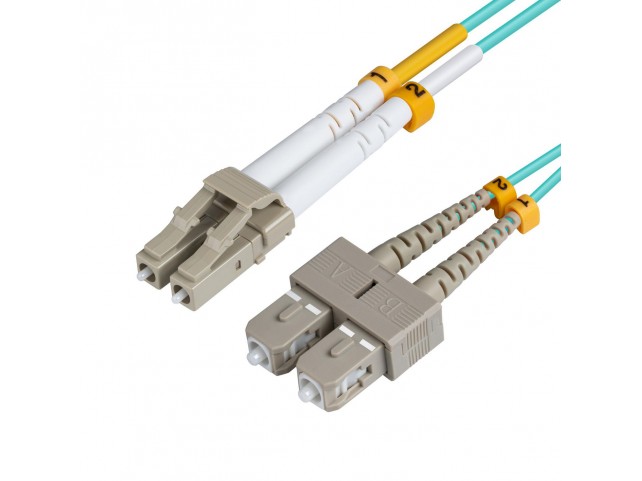 MicroConnect LC/UPC-SC/UPC 5m OM3  MM Duplex LSZH, OD: 2mm,