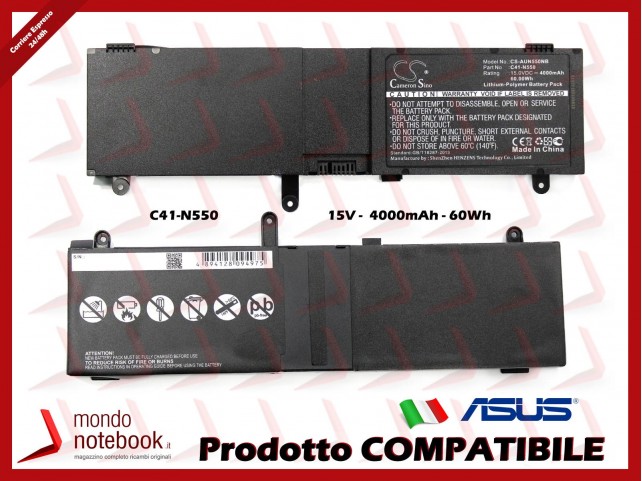 Batteria Compatibile Alta Qualità ASUS ROG G550 G550J G550JK N550 N550J N550JV N550JK N550JA