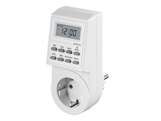 MicroConnect Digital day & week timer clock  12- or 24h display
