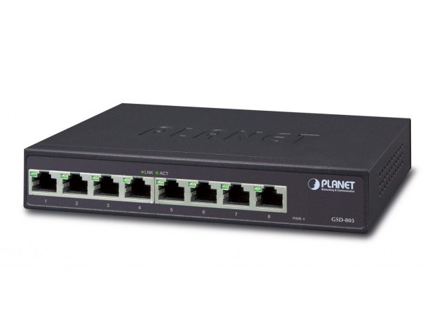 Planet 8-Port 1000Base-T Desktop  Gigabit Ethernet Switch -