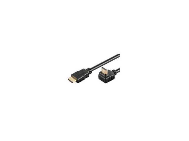 MicroConnect HDMI High Speed cable, 5m  A-plug, 90ø rotated
