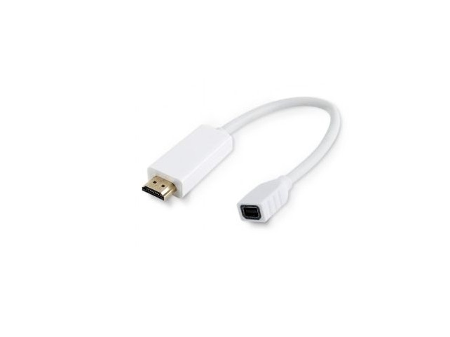 MicroConnect Adapter Mini DP to HDMI F-M  Cable lenght, 10cm white