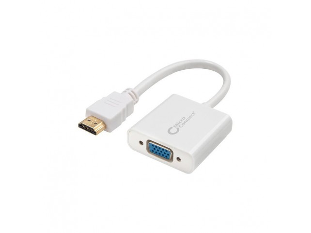 MicroConnect Adapter HDMI - VGA M/F, White  Don't support Audio,