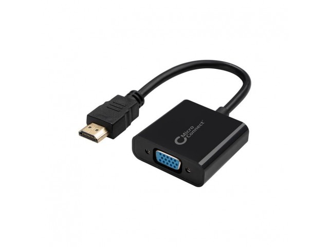 MicroConnect Adapter HDMI - VGA M/F, Black  HDMVGA1B, HDMI Type A